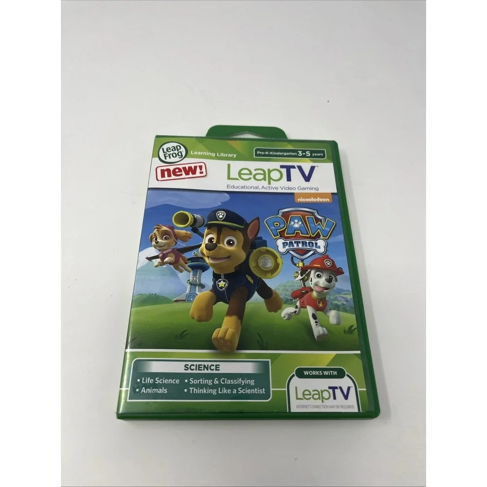 Leap Frog Leap TV Paw Patrol Nickelodeon Science Video Game Pre-K T8